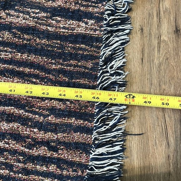 Hatchie Bottom Outdoor Products Woven Throw Tapestry Blanket 62x48 Inch Fringe - Picture 7 of 7